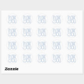 Dank u Blauwe Sticker (Vel)