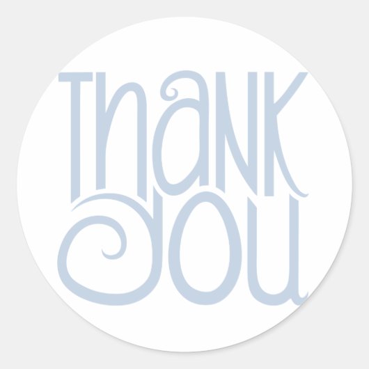 Dank u Blauwe Sticker (Voorkant)