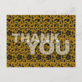 Dank u Bloemenpatroon Briefkaart Bruin (Voorkant)