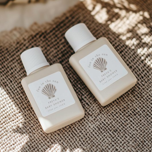 Dank u Boho Beach Shell Baby shower Vierkante Sticker