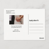 Dank u Bold Script Trouwfoto Briefkaart (Achterkant)