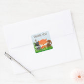 Dank u bosdieren Woodland Creature Sticker (Envelop)