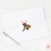 Dank u Boxer Puppy Dog Groet Sticker (Envelop)