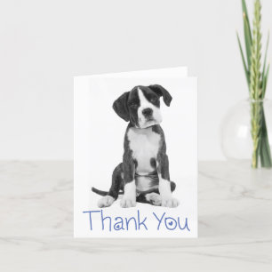 Dank u Boxer Puppy Hondenbriefkaart Bedankkaart