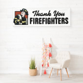 Dank u brandweerlieden aanpasbaar bannerteken spandoek (Insitu)