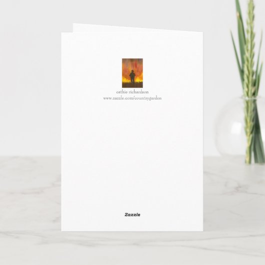 Dank u brandweerman Wildfire Courage Offer Kaart (Achterkant)