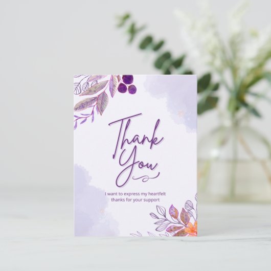 Dank u briefkaart (Staand voorkant)