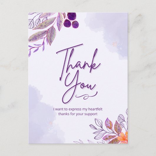 Dank u briefkaart (Voorkant)