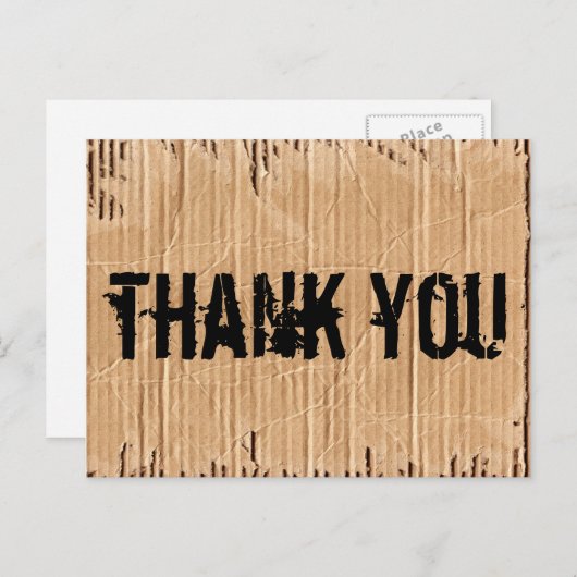 dank u briefkaart (Voorkant / Achterkant)