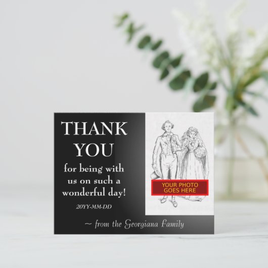 "DANK U" Briefkaart (Staand voorkant)