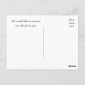 Dank u Briefkaart (Achterkant)