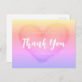 Dank u Briefkaart liefde verloop Waterverf stijl (Voorkant / Achterkant)