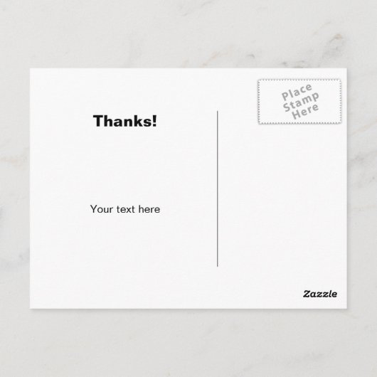 Dank u briefkaarten met hart print (Achterkant)