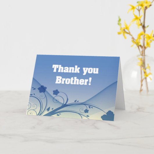 Dank u, broeder! kaart (Gele Bloem)