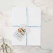 Dank u bruiloft blauw Sinaasappel gouden pompoenen Cadeaulabel (Met Touw)