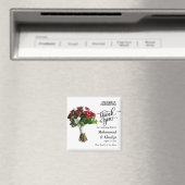 Dank u bruiloft boeket bloem Nikah Walima Magneet (Insitu (Vaatwasser))