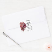 Dank u bruiloft boeket bloem Nikah Walima Vierkante Sticker (Envelop)