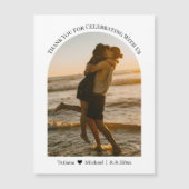 Dank u bruiloft boog foto magneet (Voorkant)