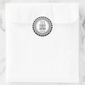 Dank u bruiloft Favor Label BLACK A02 (Tas)