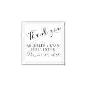 Dank u bruiloft gepersonaliseerd rubberstempel (Afrduk)