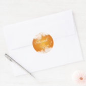 Dank u Bruiloft Glow & Sparkle Sinaasappel Ronde Sticker (Envelop)
