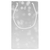 Dank u bruiloft gouden Bokeh Sparkle Lights Klein Cadeauzakje (Achterkant)