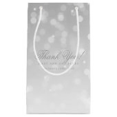 Dank u bruiloft gouden Bokeh Sparkle Lights Klein Cadeauzakje (Voorkant)