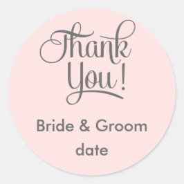 Dank u bruiloft gunst sticker