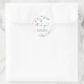 Dank u bruiloft gunst trakteren tas jam eucalyptus ronde sticker (Tas)