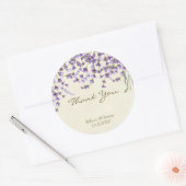 Dank u bruiloft gunsten stickers lavendel (Envelop)