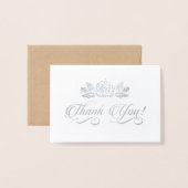 Dank u bruiloft romantische Rozen luxe Folie Kaarten (Voorkant met envelop)