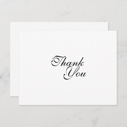 Dank u bruiloft sjabloon briefkaart (Voorkant / Achterkant)