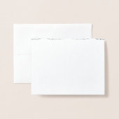 Dank u bruiloft zilveren damast patroon folie kaarten (Voorkant met envelop)