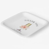 Dank u Brunch en Bubbly Vrijgezellenfeest 9"Square Papieren Bordje (Gebogen)