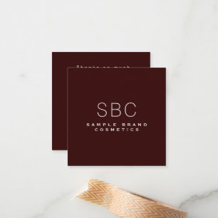 Dank u Burgundy Wine Moderne Minimale Cosmetica Notitiekaartje