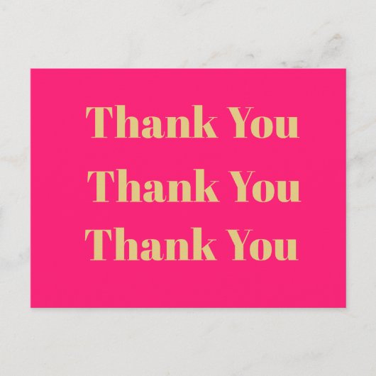 Dank u Business Pink QR Code Gold Persoonlijk Briefkaart (Voorkant)