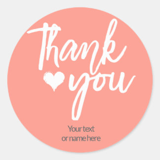 Dank u calligrafische sticker
