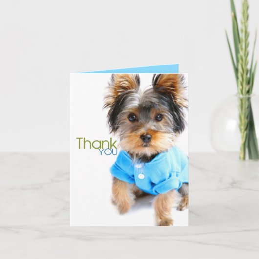 Dank u Card_Yorkie Bedankkaart (Voorkant)