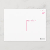 Dank u Cartoon bruidegom blauw roze bruiloft Briefkaart (Achterkant)