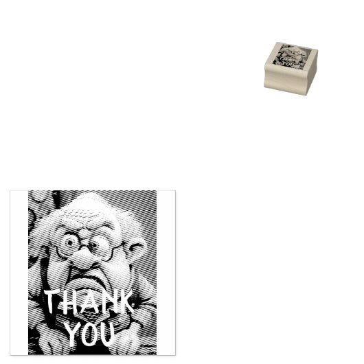 Dank u chagrijnig ongeloof oud man Verjaardag Rubberstempel (Gestempeld)
