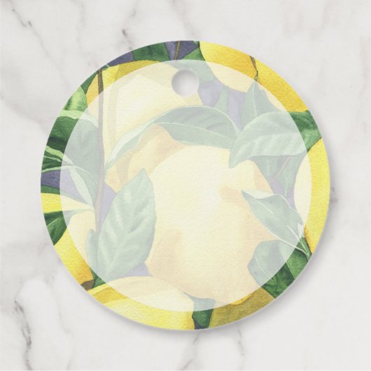 Dank u - Citrus Lemon - Baby shower Bedankjes Labels (Achterkant)