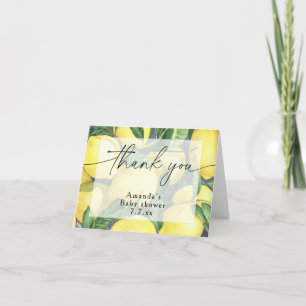 Dank u - Citrus Lemon - Baby shower Bedankkaart