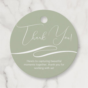Dank u Client Gift Gepersonaliseerde Logo Sage Gre Bedankjes Labels