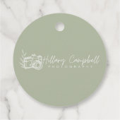 Dank u Client Gift Gepersonaliseerde Logo Sage Gre Bedankjes Labels (Achterkant)