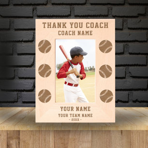 Dank u Coach Baseball Team Naam Sport Gegraveerde Lijstjes