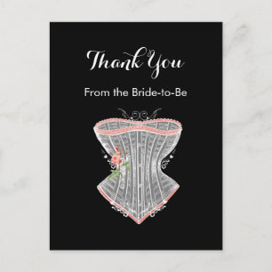 Dank u Corset Persoonlijk Vrijgezellenfeest Briefkaart
