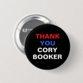Dank u Cory Booker Button (Voorkant /achterkant)