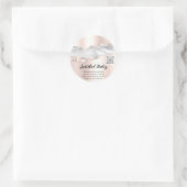 Dank u Cosmetics Logo QR Code Roos Grey Ronde Sticker (Tas)