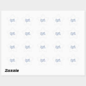 Dank u Cursive blauw Star Sticker (Vel)