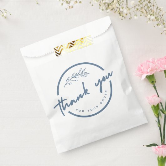 Dank u- Custom White Favor Bag Bedankzakje (Gezegeld)